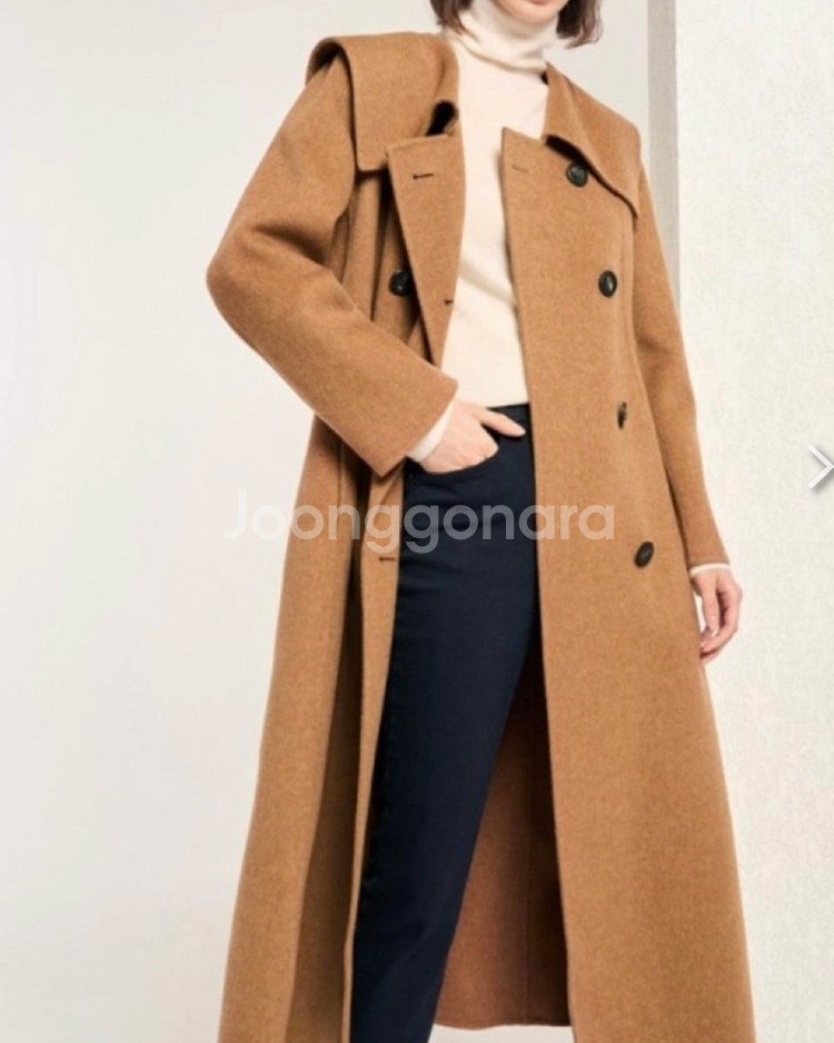 마인 캐시미어 블렌드 세일러 칼라 코트--9