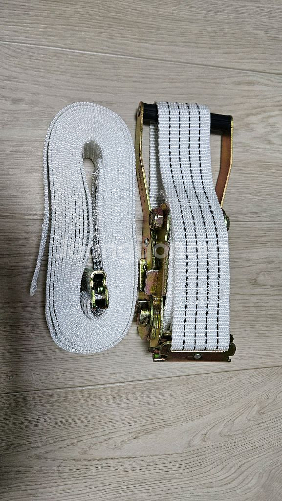 화물 고정용 깔깔이 라쳇, 벨트 50mm 5M 새제품(레일 연결)--0