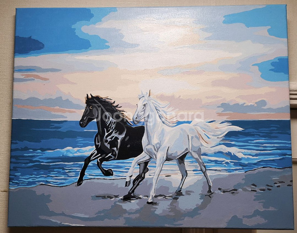 유화 그림 말--0