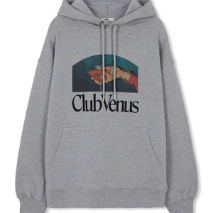 MMIC 클럽 비너스 오버핏 후드 티셔츠 그레이 L