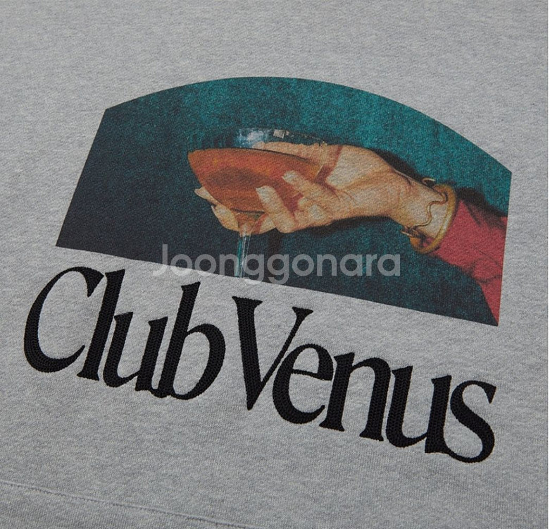 MMIC 클럽 비너스 오버핏 후드 티셔츠 그레이 L--1