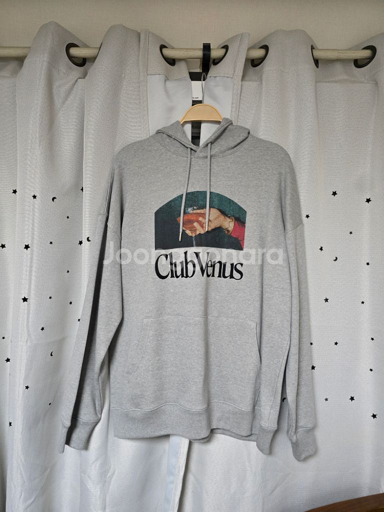 MMIC 클럽 비너스 오버핏 후드 티셔츠 그레이 L--4