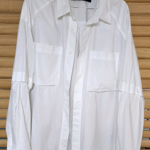 준지 화이트 탈착 슬리브 셔츠 46