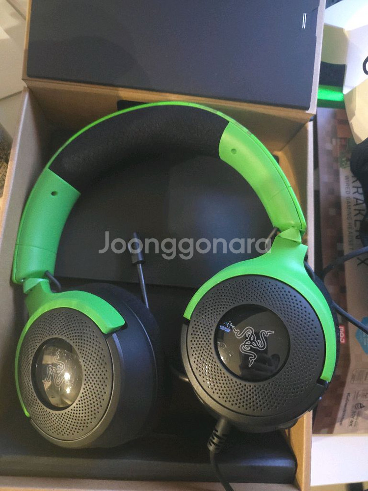 레이저 헤드폰 크라켄 V4 X 마인크래프트 에디션 1회테스트--2