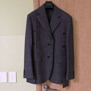 우영미 19fw 메인체크 셋업 싱글 턴업 46/46 판매