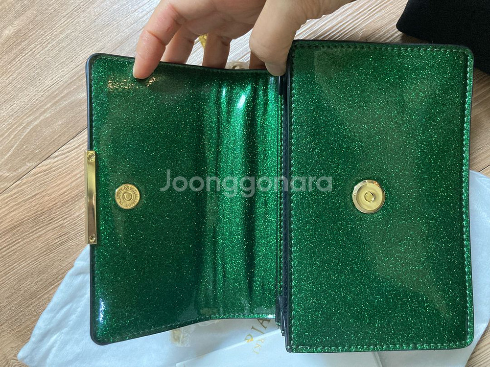 마리아 꾸르끼 글리터 미니 숄더백--2