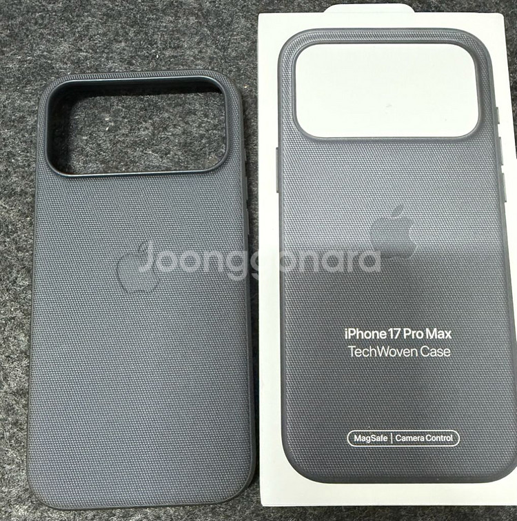 애플 정품 아이폰17 프로맥스 테크우븐 블랙 케이스팔아요--0