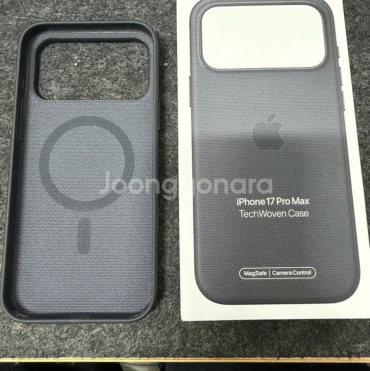 애플 정품 아이폰17 프로맥스 테크우븐 블랙 케이스팔아요--1