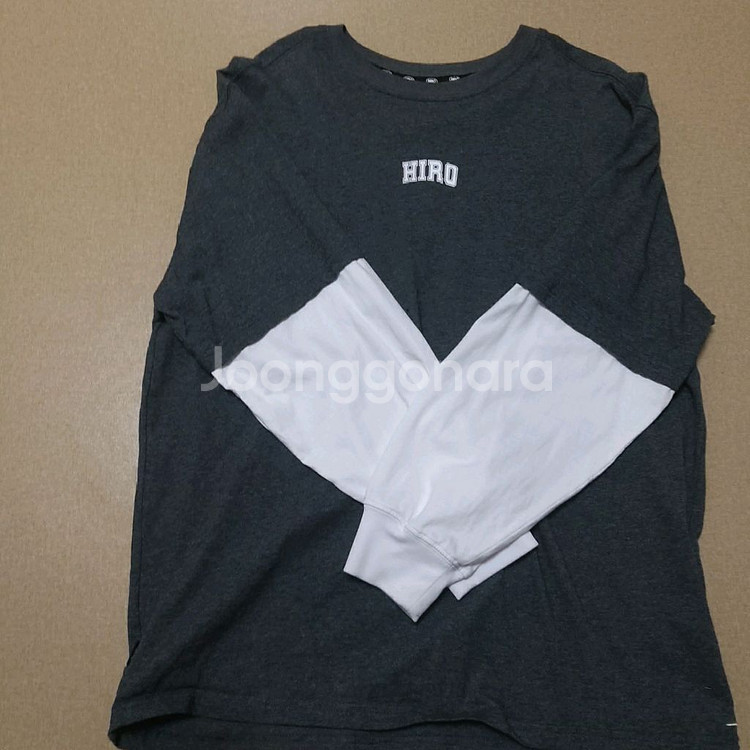 히로 블랭크 롱슬리브 차콜 160--0