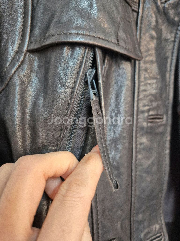 써스데이 아일랜드 양가죽자켓--6