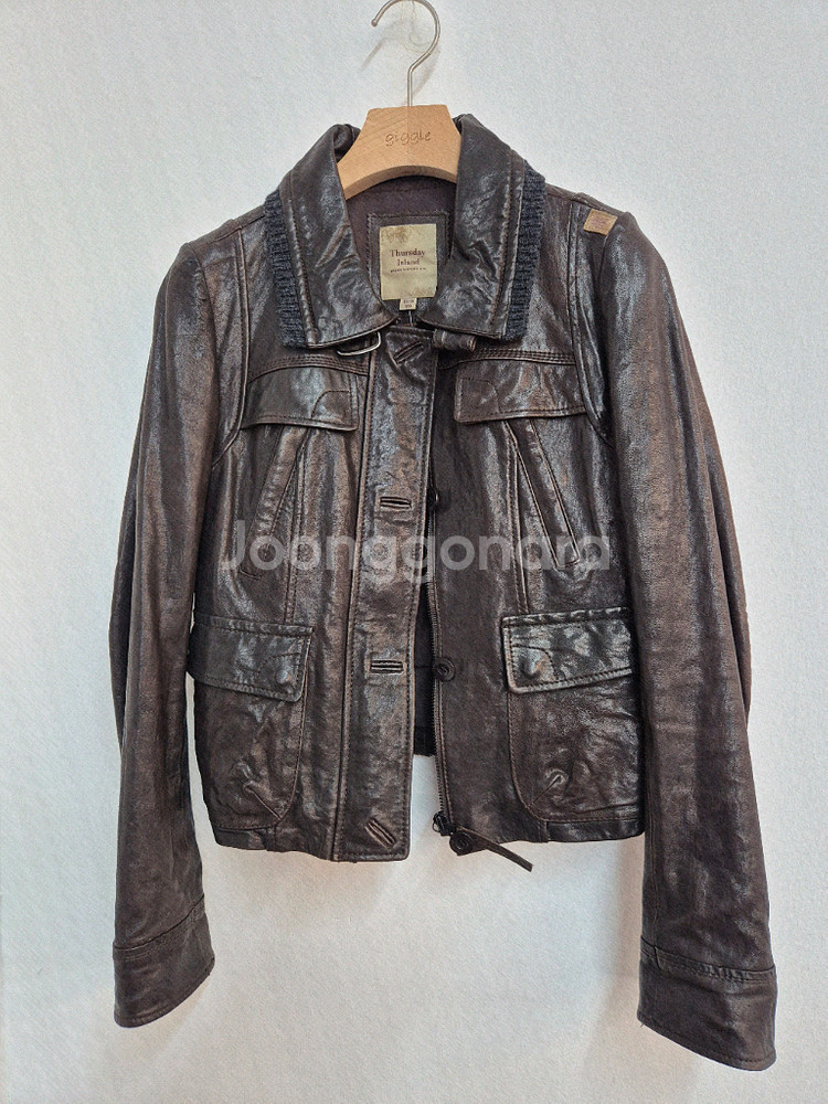 써스데이 아일랜드 양가죽자켓--10