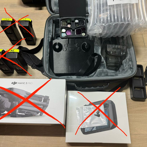 dji 매빅3프로 정품가방, ND필터, 100W 충전기