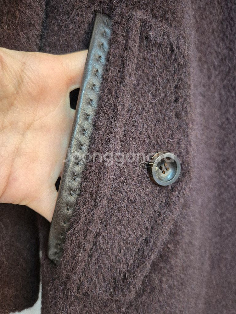 올리비아 로렌 밍크 후드 코트 100--9