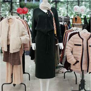 듀엘 가디건 스커트 세트