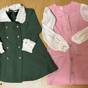 여아 원피스 코트 세트 (2벌) 4살~5살정도 일괄