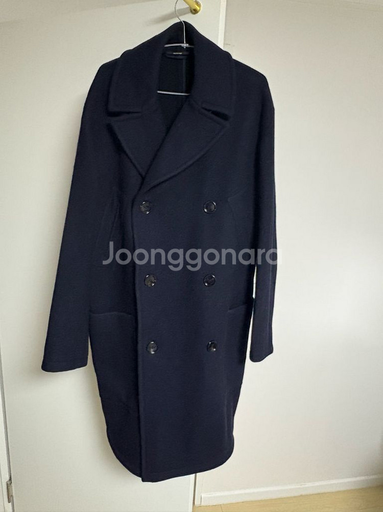 에르메스 더블 울 코트 네이비--0