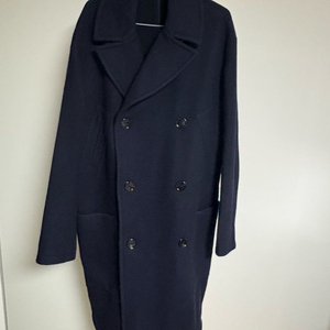 에르메스 더블 울 코트 네이비