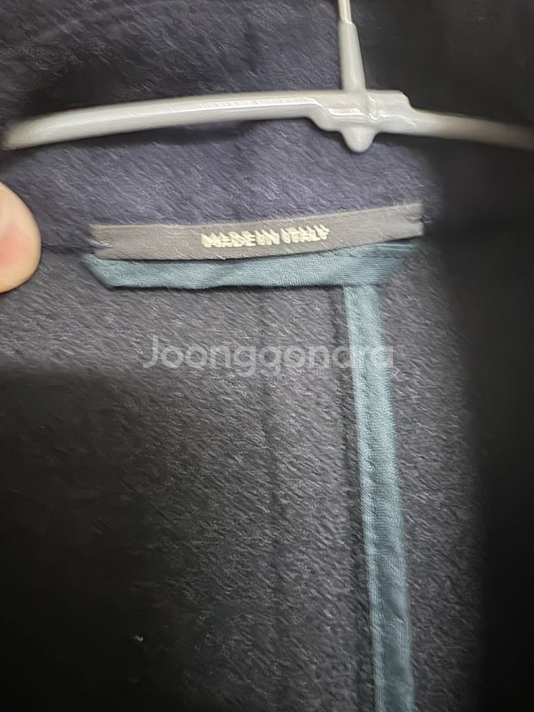 에르메스 더블 울 코트 네이비--2