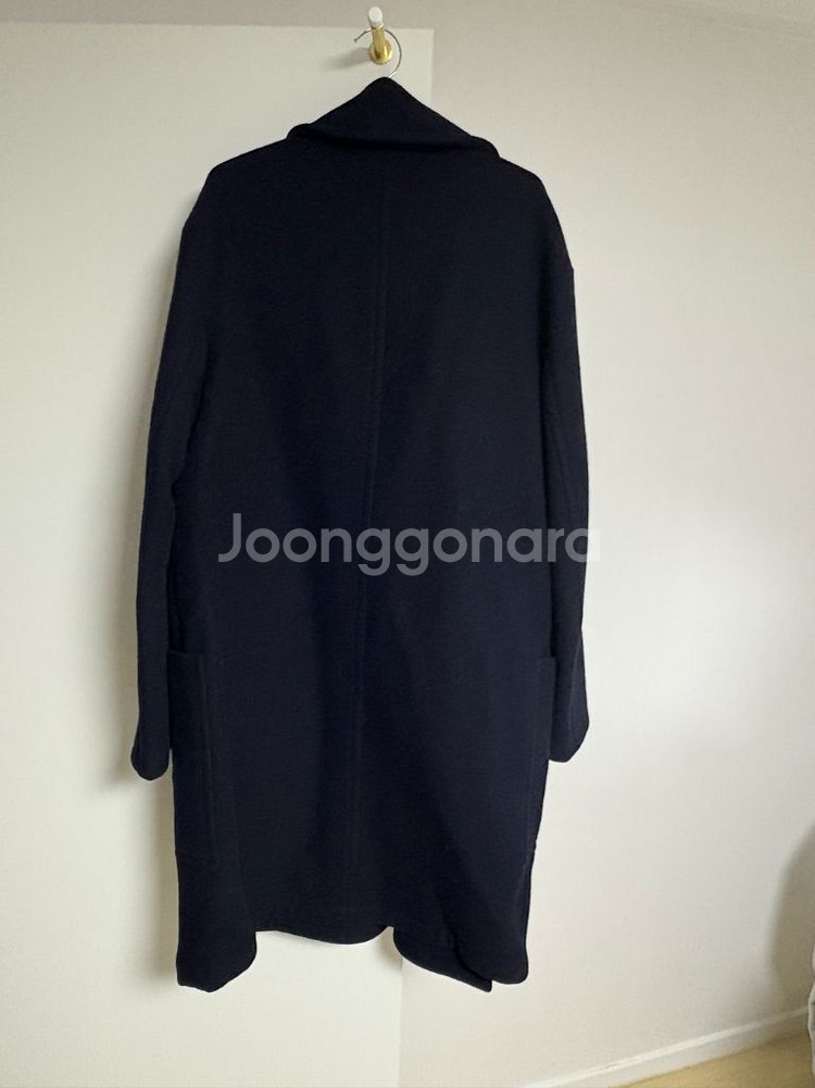 에르메스 더블 울 코트 네이비--1