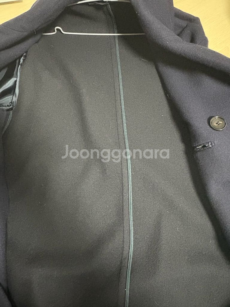 에르메스 더블 울 코트 네이비--6