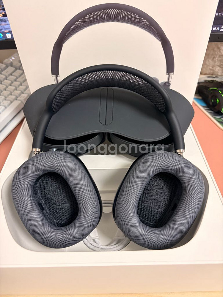 보증남음 에어팟 맥스 미드나잇 풀박스 s급 정품--1