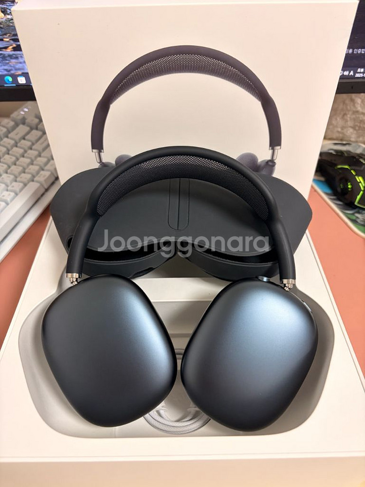 보증남음 에어팟 맥스 미드나잇 풀박스 s급 정품--0