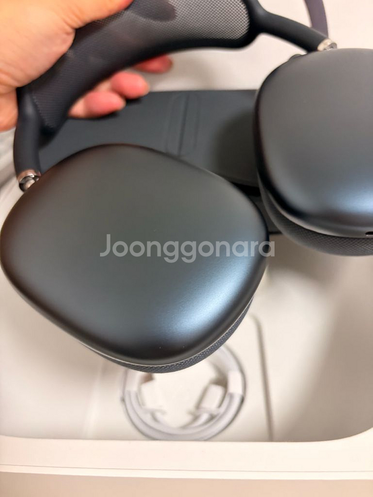 보증남음 에어팟 맥스 미드나잇 풀박스 s급 정품--3