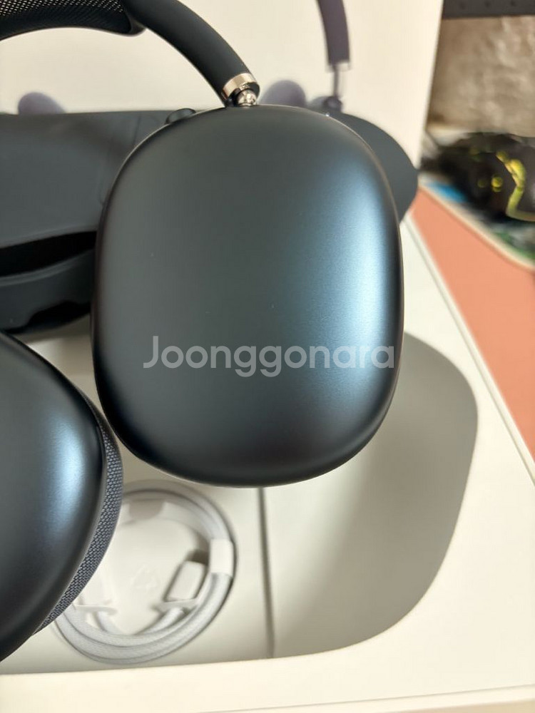 보증남음 에어팟 맥스 미드나잇 풀박스 s급 정품--4