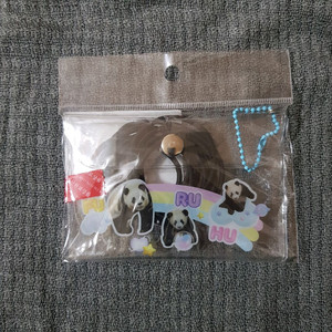 (정가)판다 푸루후 노팁머리끈 키링파우치 푸바오