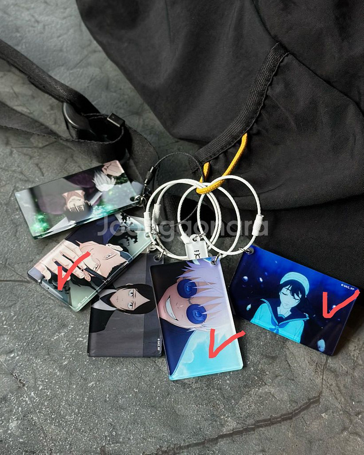 3종일괄)주술회전 스틸 아크릴 키링 2주차 주말 특전 고죠 게토 회옥옥절--6