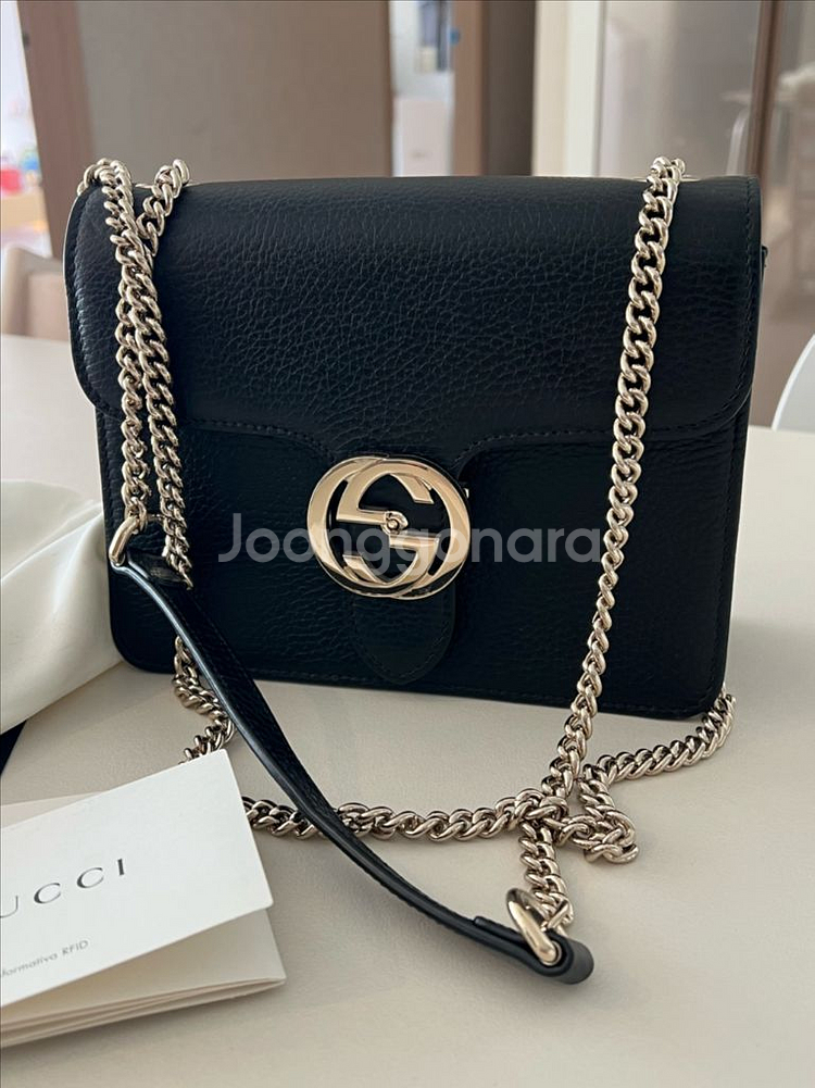 구찌 인터로킹 체인백 스몰--1