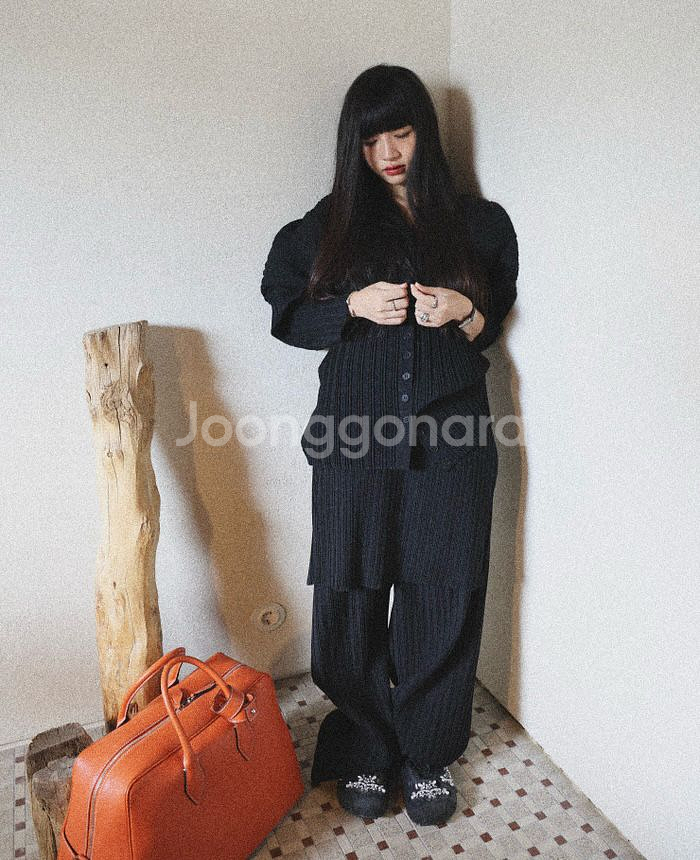 [thyseoul 띠서울] 블랙 레이어드 팬츠(새상품)--0