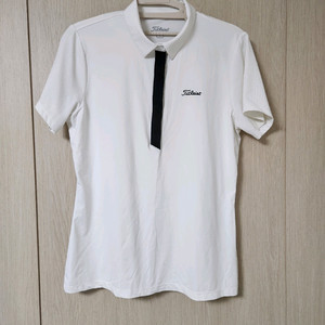 타이틀리스트 여성 화이트 반팔 골프웨어 사이즈L