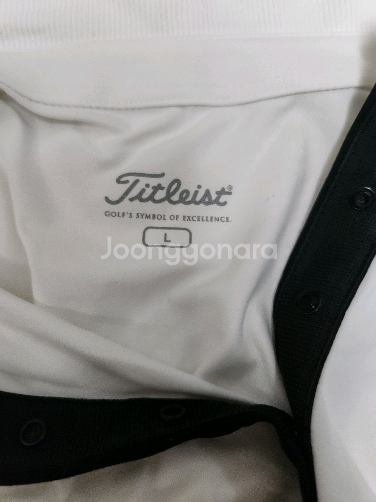 타이틀리스트 여성 화이트 반팔 골프웨어 사이즈L--2