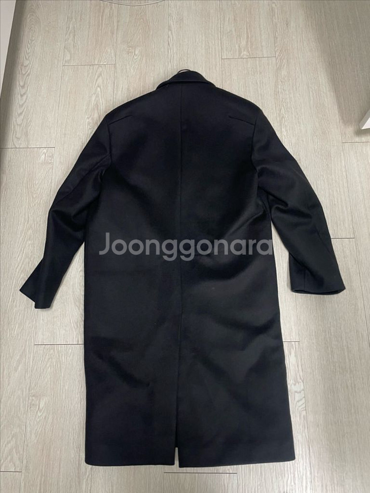 드로우핏 싱글 히든 코트 m 블랙--3