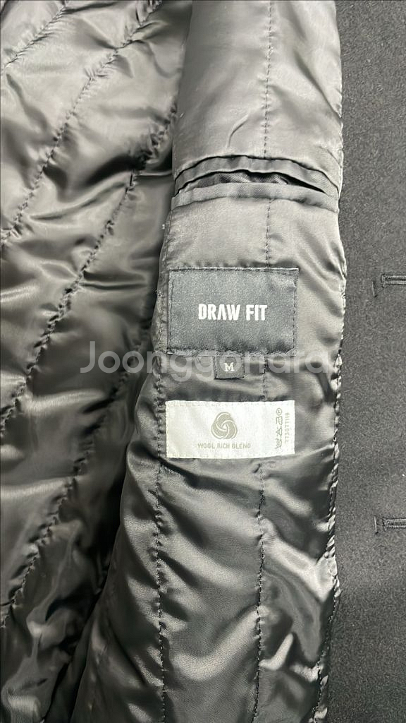 드로우핏 싱글 히든 코트 m 블랙--4