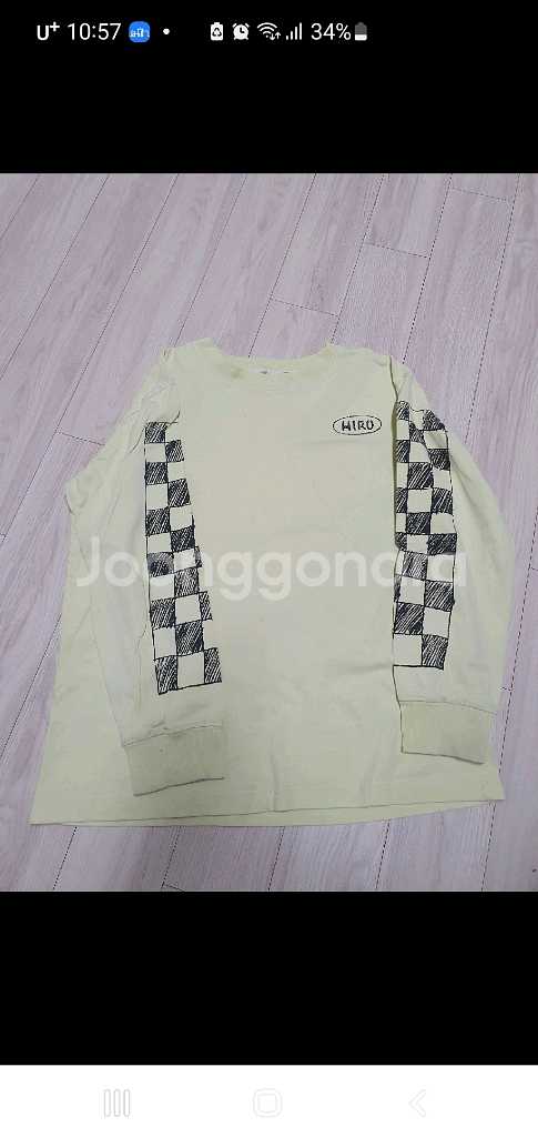 HIRO 히로 체크 긴팔 티셔츠 140--0