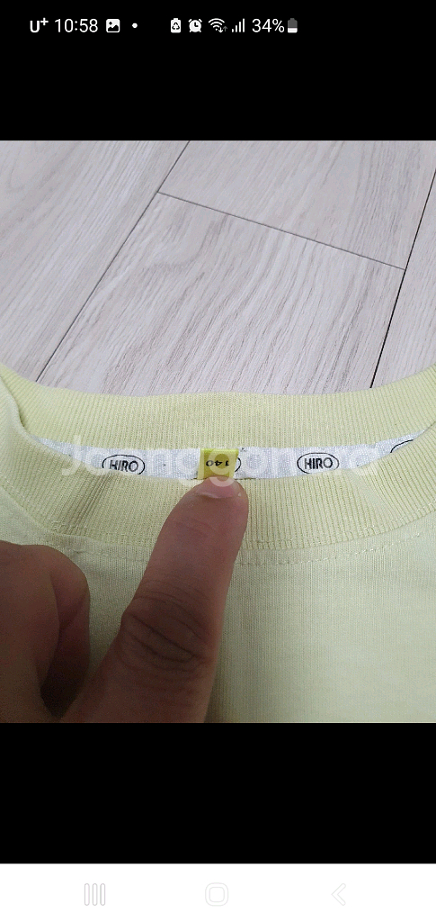 HIRO 히로 체크 긴팔 티셔츠 140--2