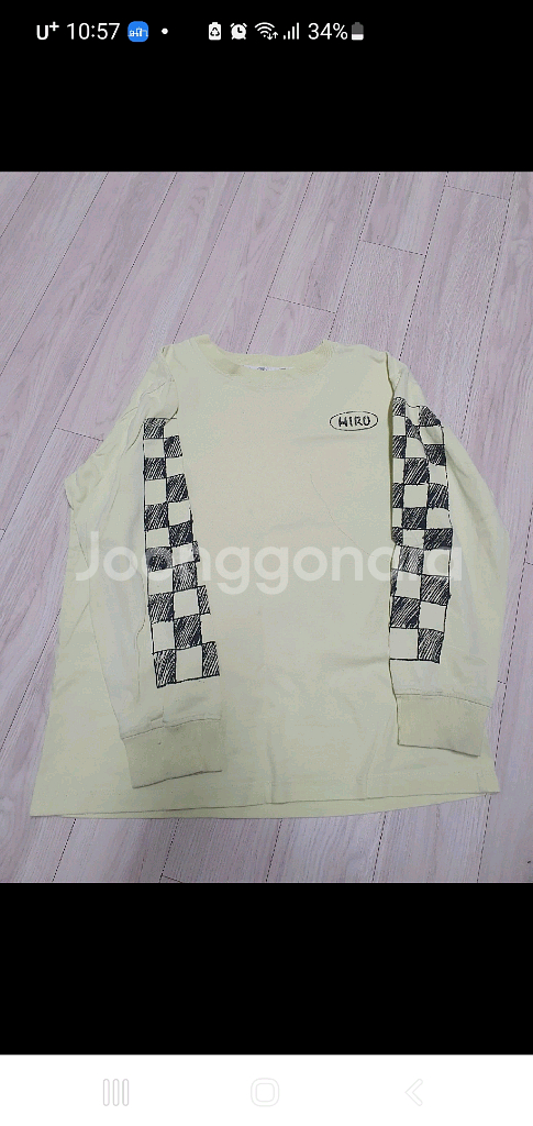 HIRO 히로 체크 긴팔 티셔츠 140--3