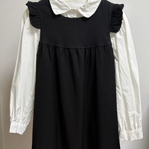 단정한 느낌의 블라우스+원피스 130 (미착용)