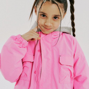 히로 블랭크 윈드브레이커 자켓 팬츠 세트 핑크160