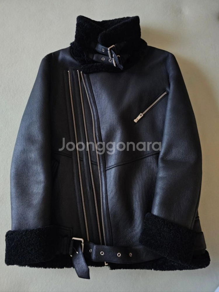 여성 천연양털 양가죽 무스탕 자켓--0