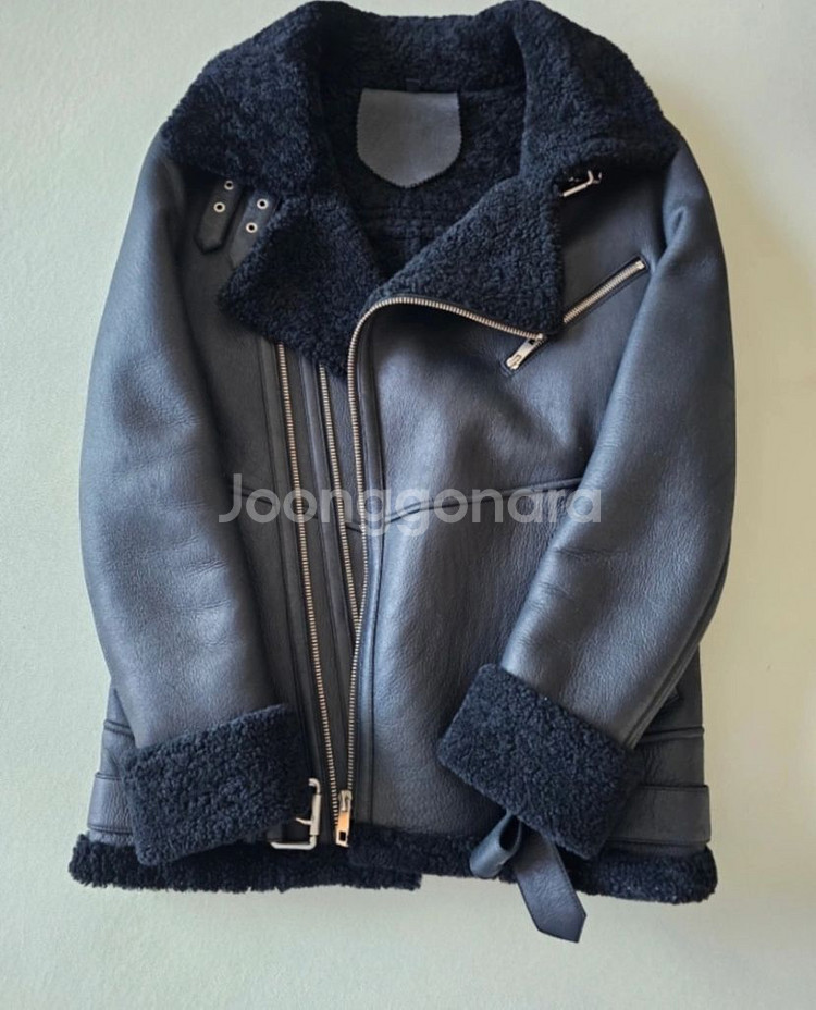 여성 천연양털 양가죽 무스탕 자켓--1