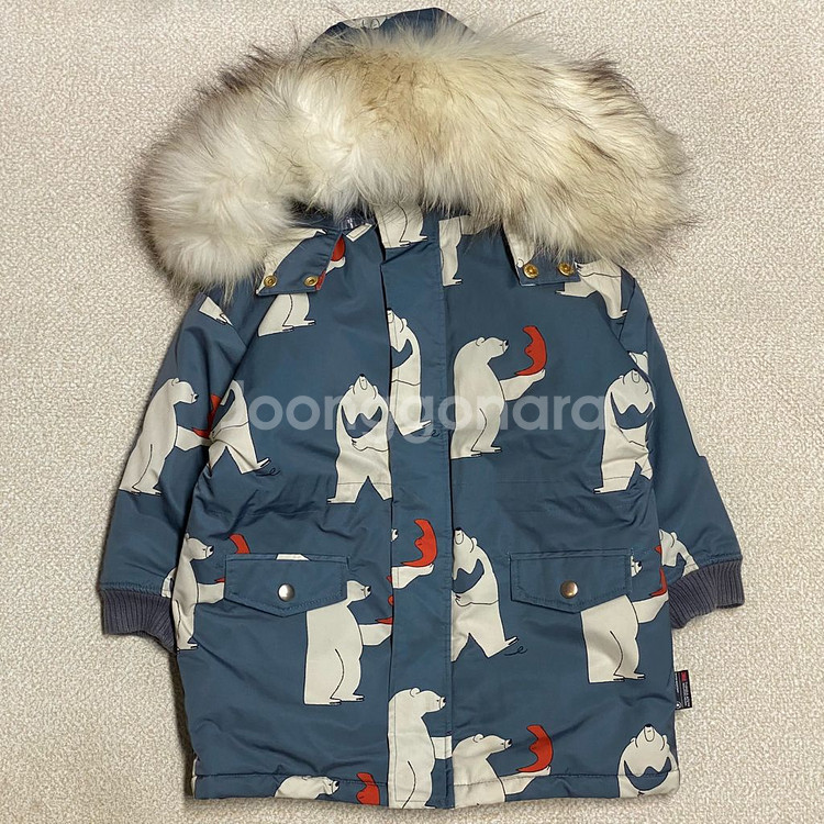 (정품) 리미떼두두 베어 라쿤퍼 패딩 M 5-6세--0