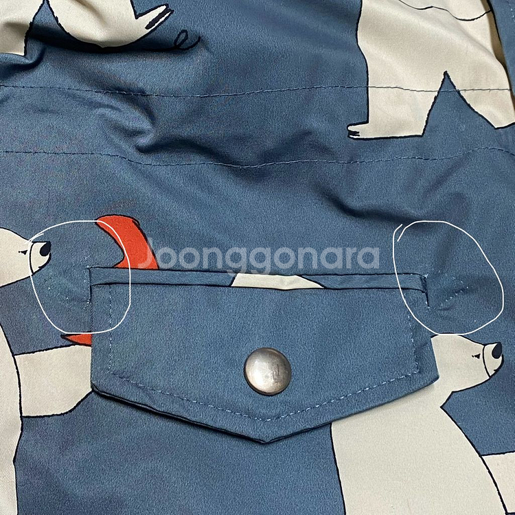 (정품) 리미떼두두 베어 라쿤퍼 패딩 M 5-6세--3