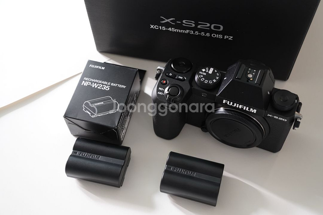 후지필름 X-S20 + XC15-45mm 렌즈, 배터리 2개--8