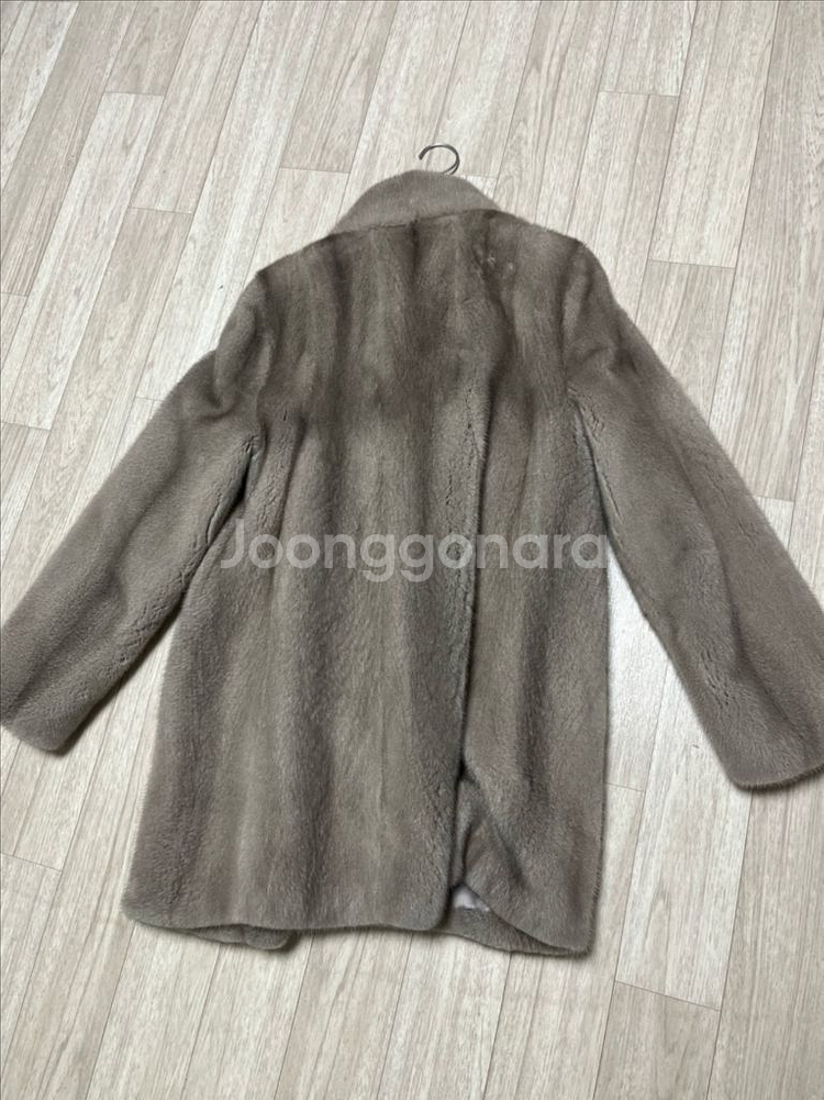 여성용 밍크 코트 준퍼 실버블루 차이나 넥--1