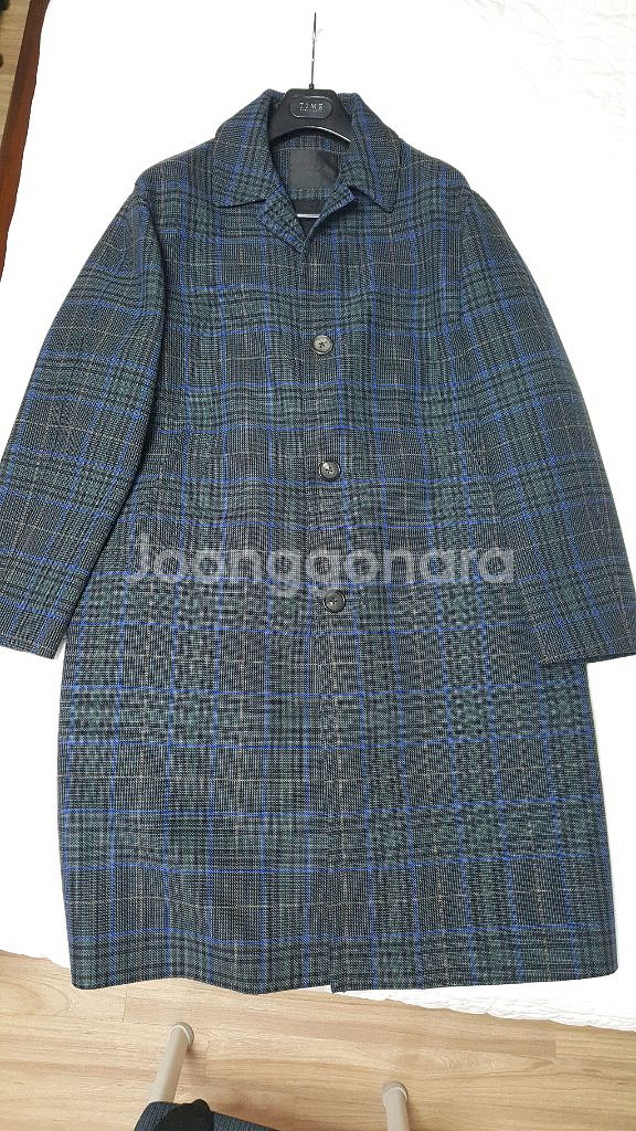 타임옴므 남자 체크코트 팝니다--0