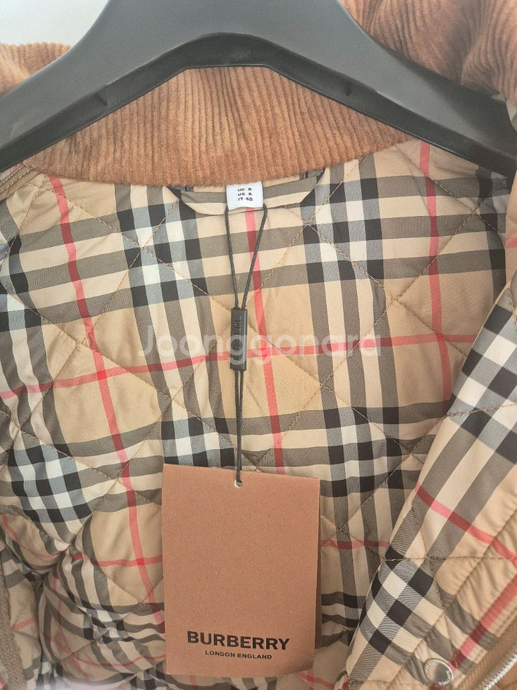 버버리 퀼팅 자켓 uk8--5