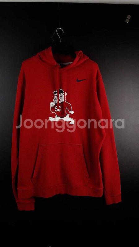 [L] 나이키 불독 레드 후드티--0